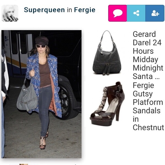 FERGIE “Gutsy” Leather Platform Heels - Picture 2 of 7